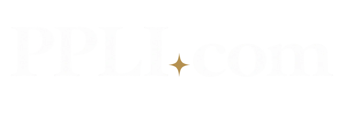 PPLI.com — original wordmark with compass separator